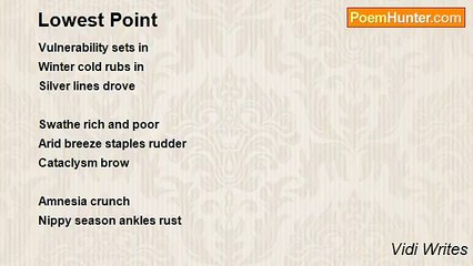 Vidi Writes - Lowest Point