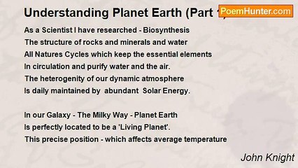 John Knight - Understanding Planet Earth (Part 1)