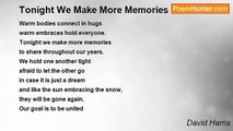 David Harris - Tonight We Make More Memories