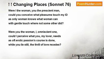 Lorenzo Costigliolo - ! ! Changing Places (Sonnet 76)