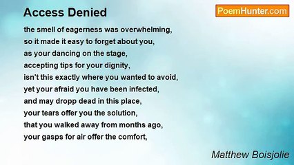 Matthew Boisjolie - Access Denied