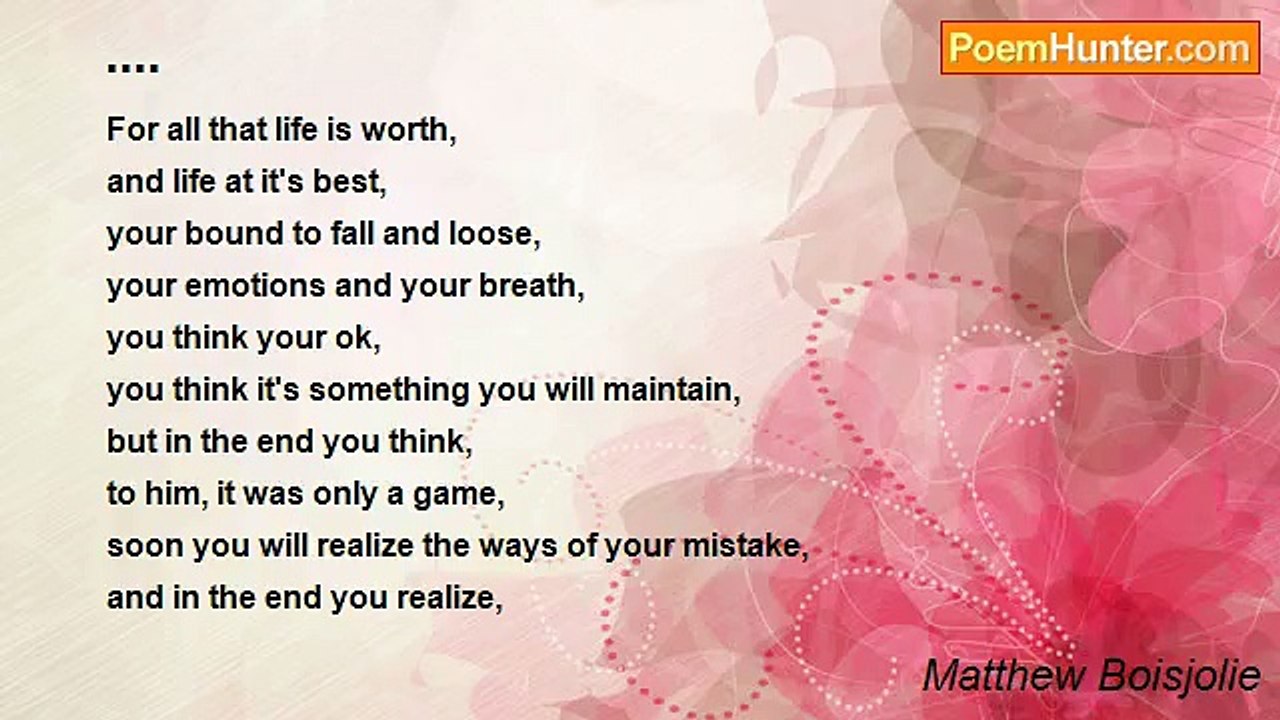 Matthew Boisjolie - ....