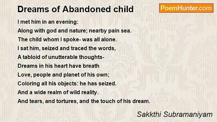 Sakkthi Subramaniyam - Dreams of Abandoned child