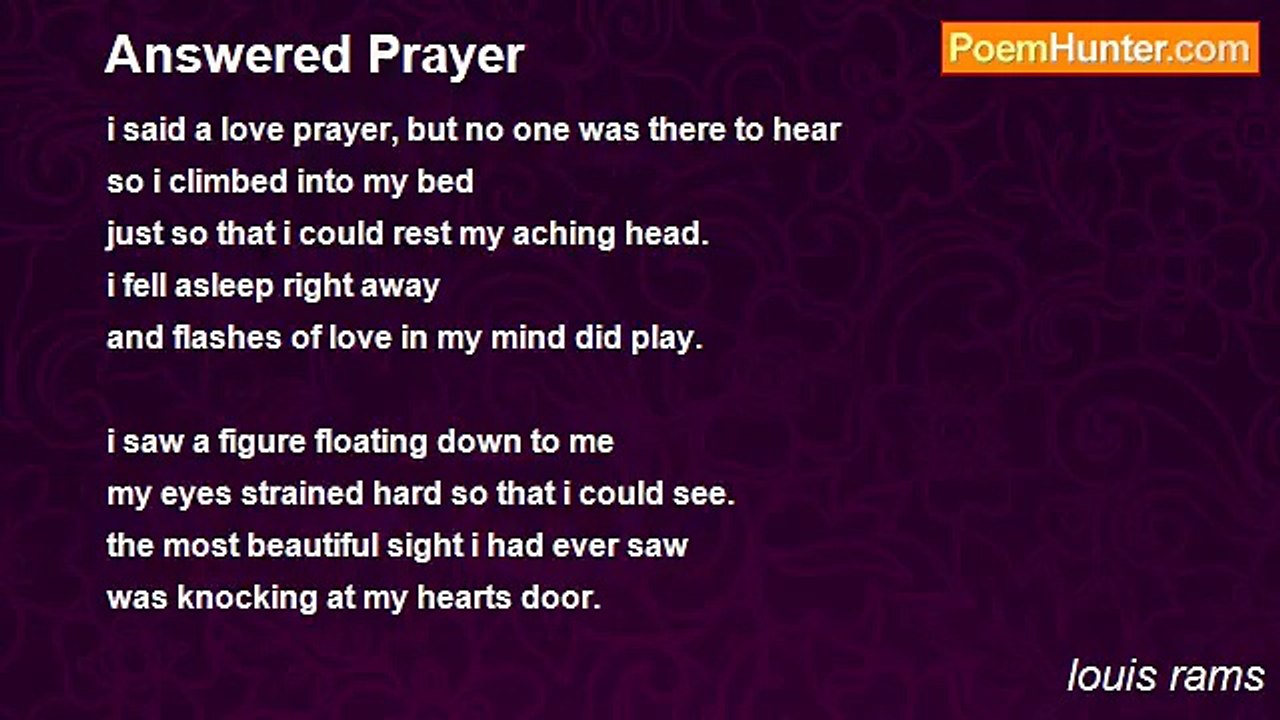 louis rams - Answered Prayer