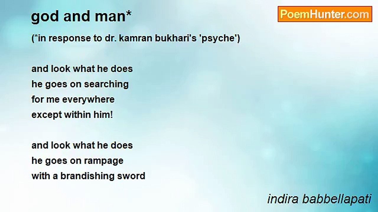 indira babbellapati - god and man*