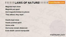 maitreyee joshi - ! ! ! ! ! ! LAWS OF NATURE! ! ! ! ! ! ! ! ! ! ! !