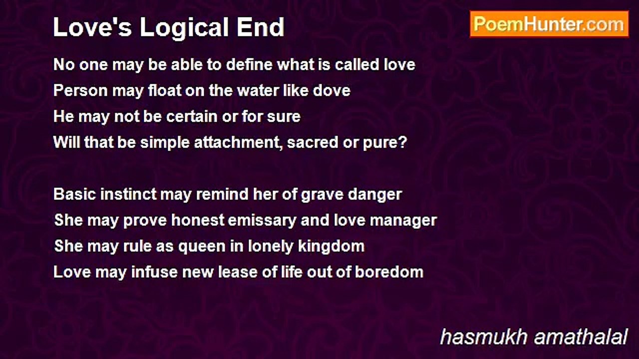 hasmukh amathalal - Love's Logical End