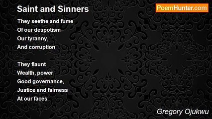 Gregory Ojukwu - Saint and Sinners