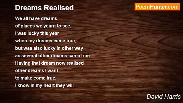 David Harris - Dreams Realised