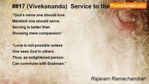 Rajaram Ramachandran - ##17 (Vivekananda)  Service to the Humanity