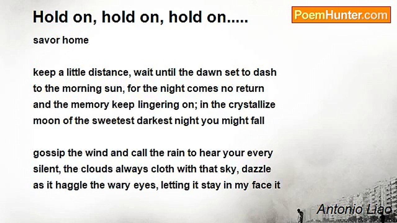 Antonio Liao - Hold on, hold on, hold on.....