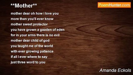 Amanda Eckols - **Mother**