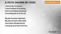 Ramesh T A - A PATH SHOWN BY GOD!