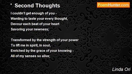 Linda Ori - '  Second Thoughts