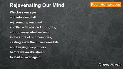 David Harris - Rejuvenating Our Mind