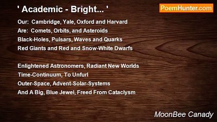 MoonBee Canady - ' Academic - Bright... '