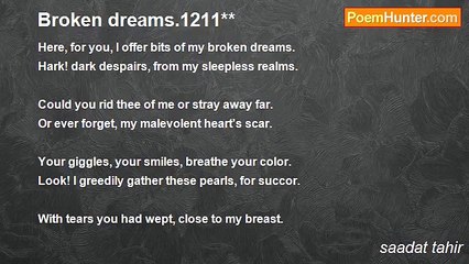 saadat tahir - Broken dreams.1211**