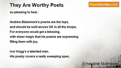 Ernestine Northover - They Are Worthy Poets