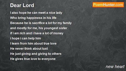 new heart - Dear Lord