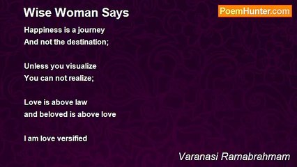 Varanasi Ramabrahmam - Wise Woman Says