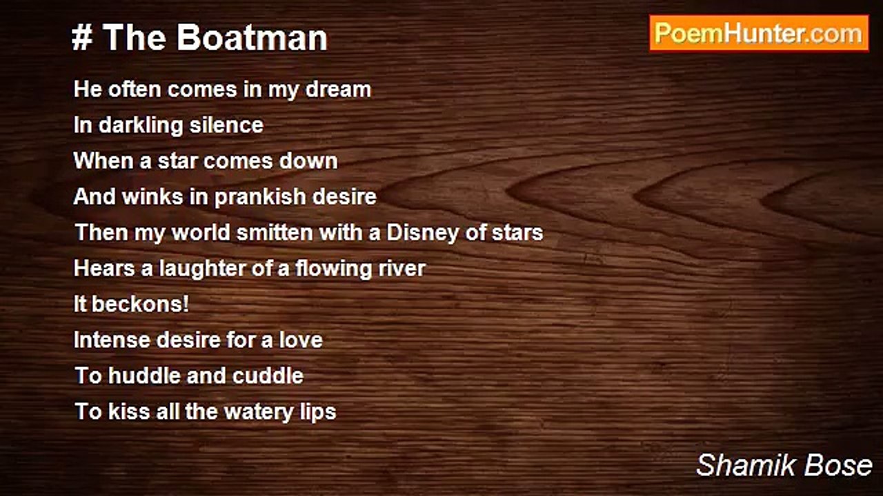 Shamik Bose - # The Boatman
