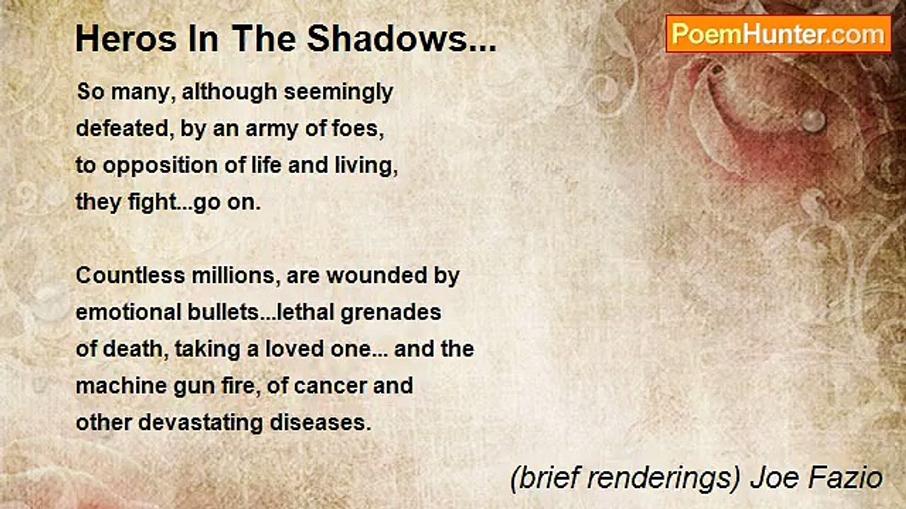 (brief renderings) Joe Fazio - Heros In The Shadows...