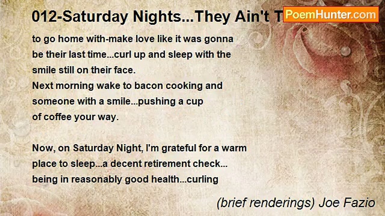 (brief renderings) Joe Fazio - 012-Saturday Nights...They Ain't The Same!