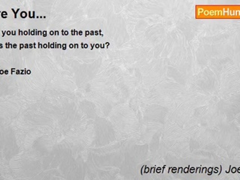 (brief renderings) Joe Fazio - Are You...