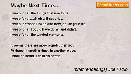 (brief renderings) Joe Fazio - Maybe Next Time...