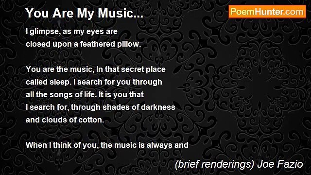 (brief renderings) Joe Fazio - You Are My Music...