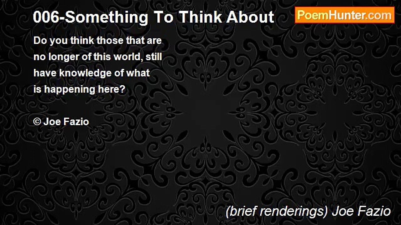 (brief renderings) Joe Fazio - 006-Something To Think About