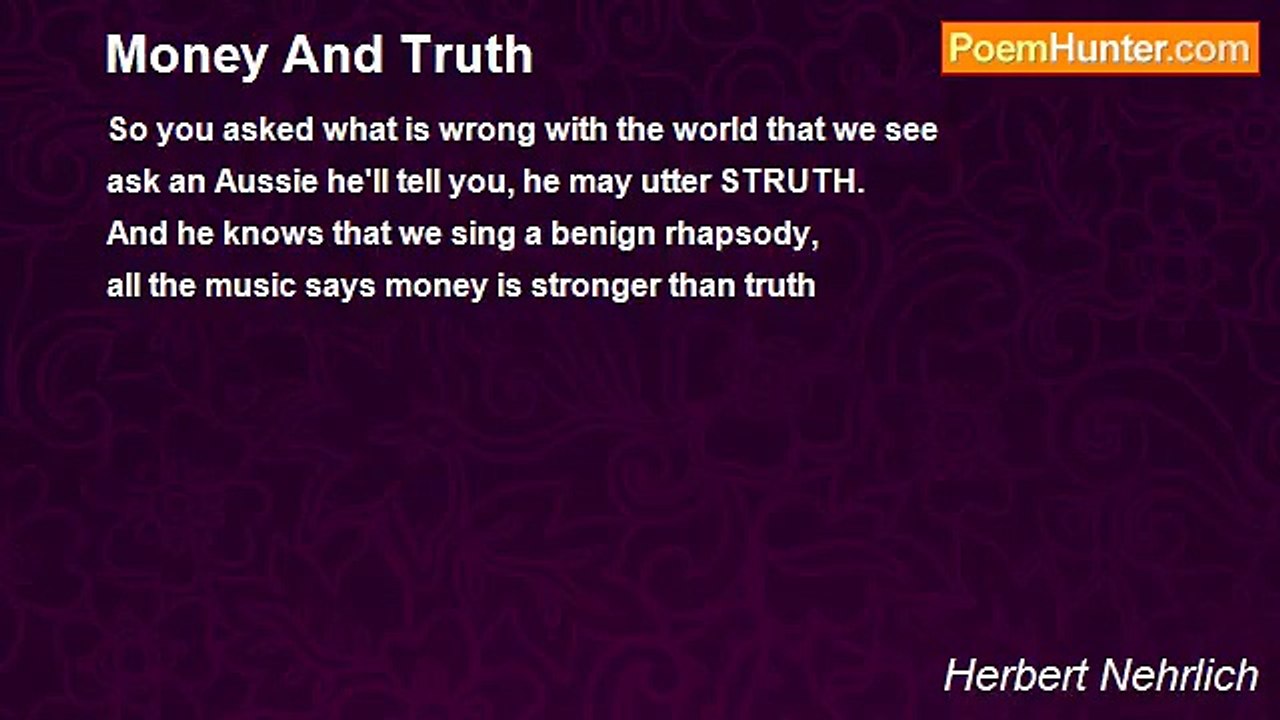 Herbert Nehrlich - Money And Truth