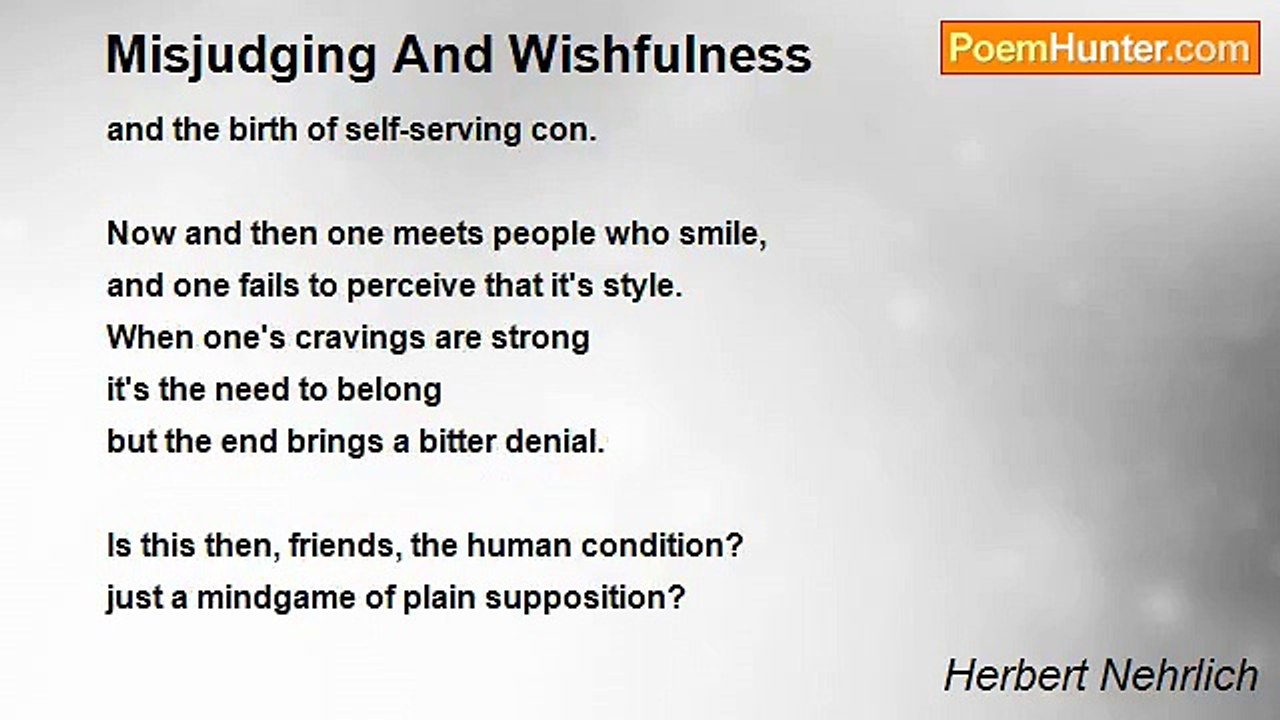Herbert Nehrlich - Misjudging And Wishfulness