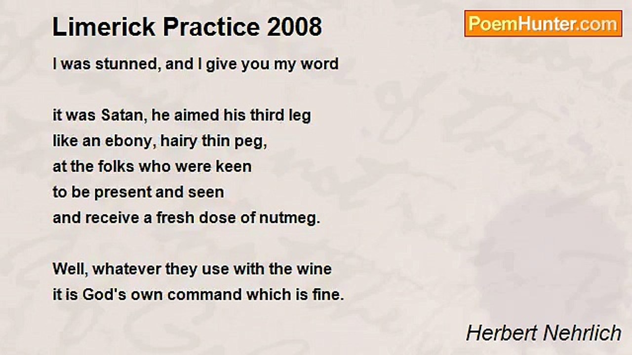 Herbert Nehrlich - Limerick Practice 2008