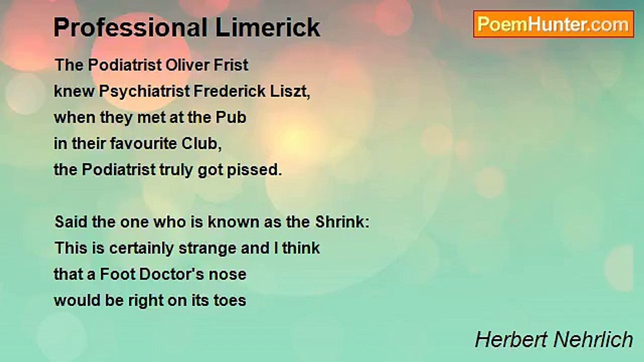 Herbert Nehrlich - Professional Limerick