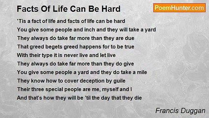 Francis Duggan - Facts Of Life Can Be Hard