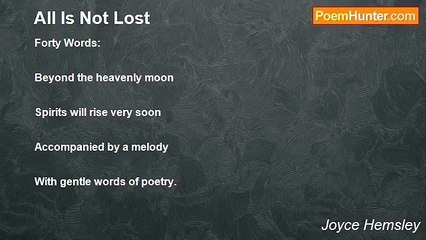 Joyce Hemsley - All Is Not Lost