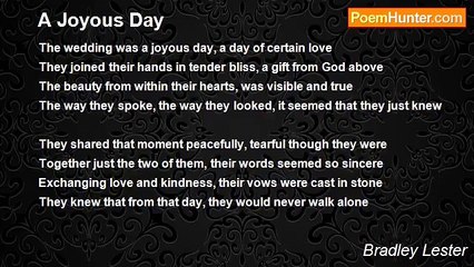 Bradley Lester - A Joyous Day