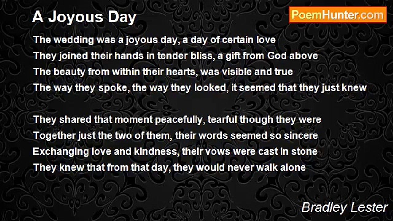 Bradley Lester - A Joyous Day
