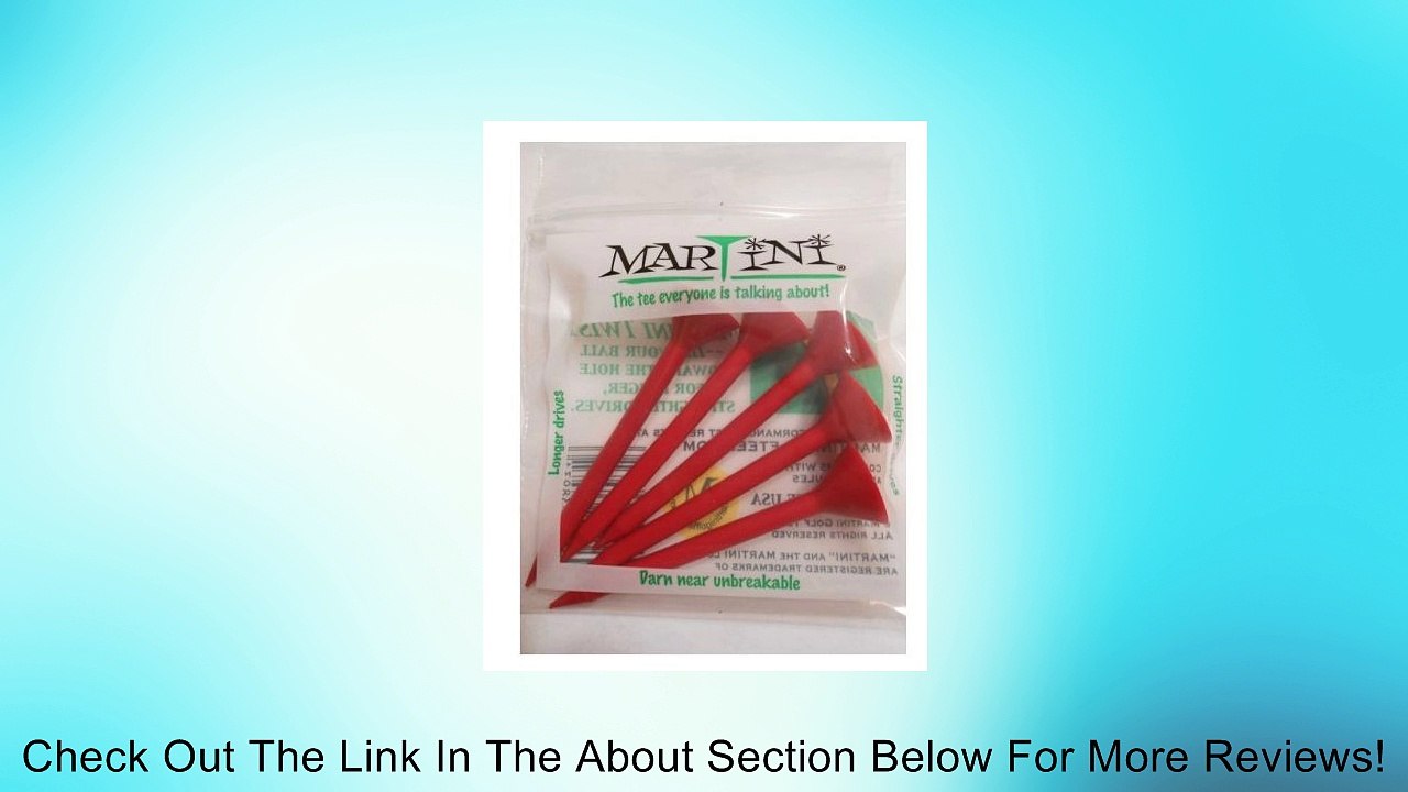 Martini Golf Tees 5 Pack Red Review