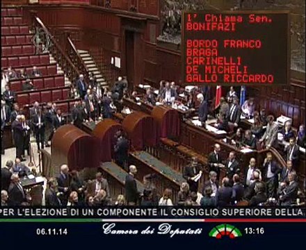 Roma - Sciarra alla Corte costituzionale e Zaccaria al Csm - votazione (06.11.14)