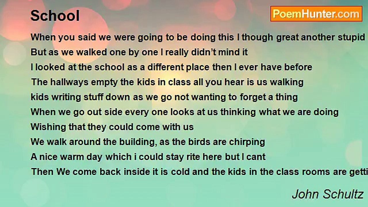 John Schultz - School
