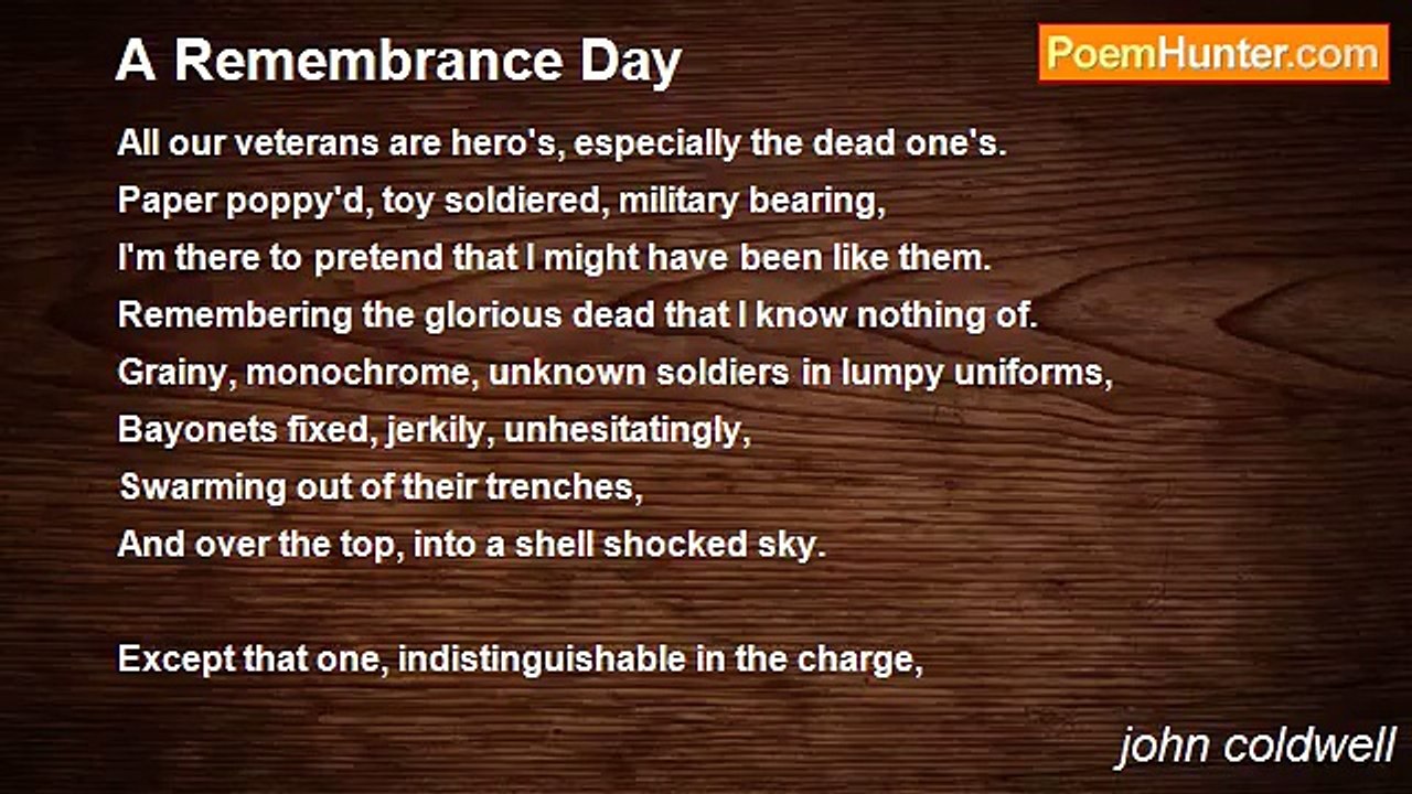 john coldwell - A Remembrance Day