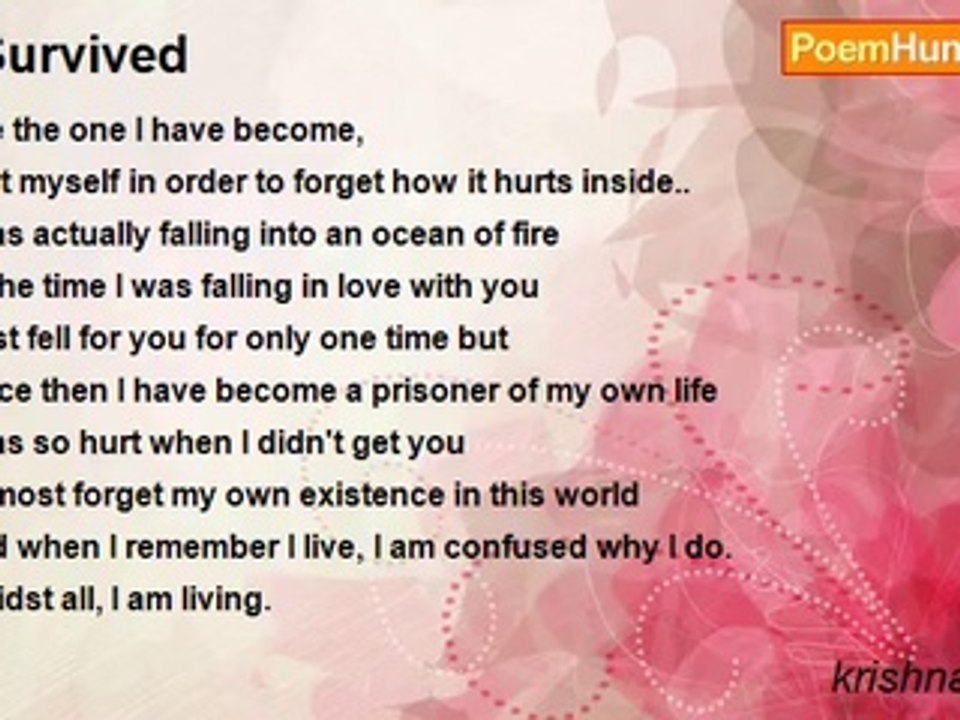 krishna kumar - I Survived