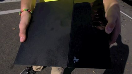 Smashing a Brand New Playstation 4 Outside Gamestop