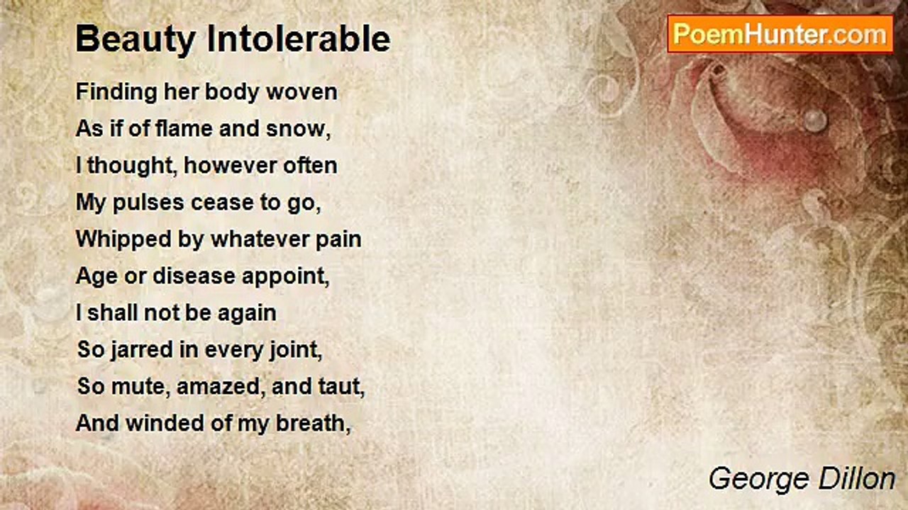 George Dillon - Beauty Intolerable