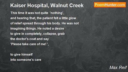 Max Reif - Kaiser Hospital, Walnut Creek