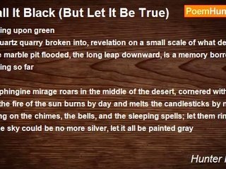 Hunter Hansen - Call It Black (But Let It Be True)