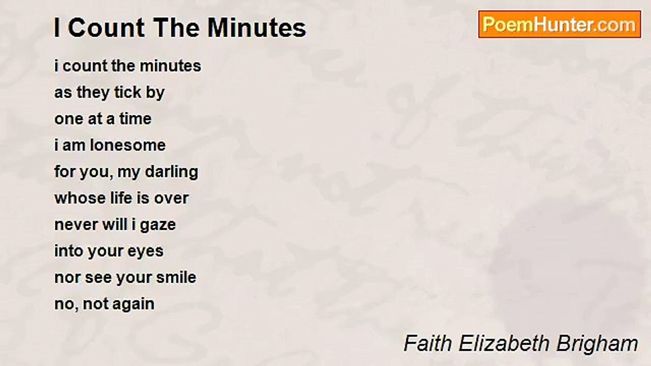 Faith Elizabeth Brigham - I Count The Minutes