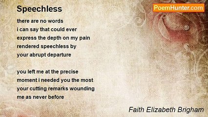 Faith Elizabeth Brigham - Speechless